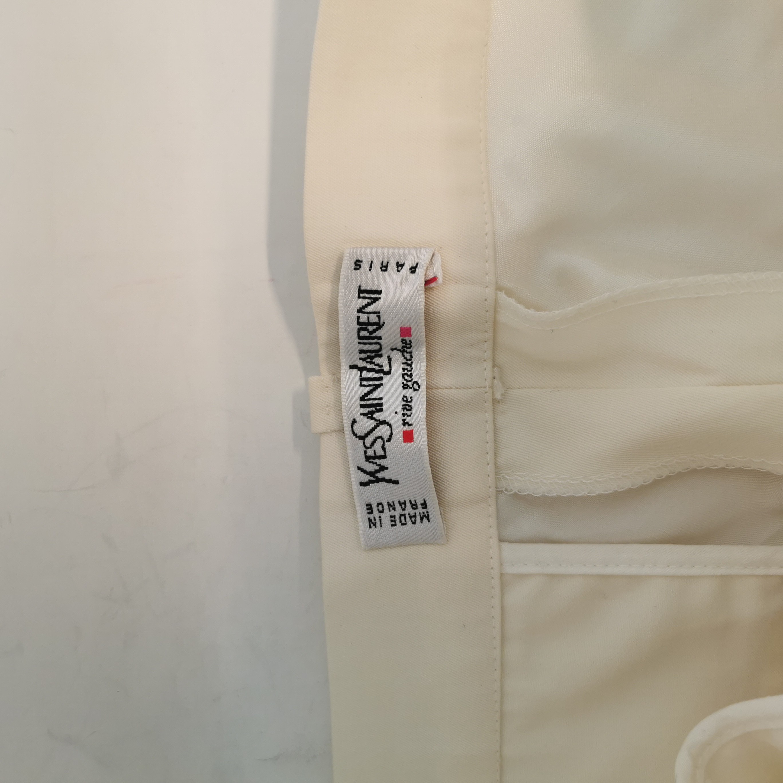 Pantalon Yves Saint Laurent T40 blanc crème - Bon état - Photo 4